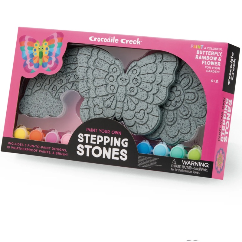 Butterfly Rainbow Flower Stepping Stone