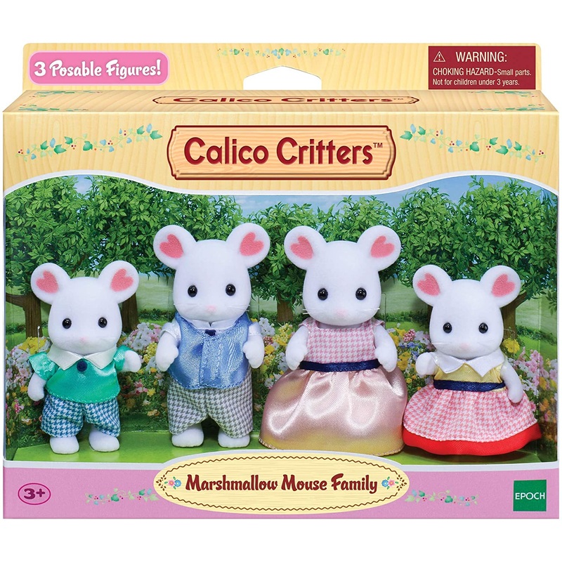Calico Critters Marshmallow Mouse Family