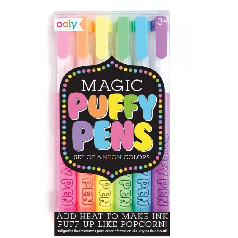 Magic Puffy Pens – 6 Neon Colors