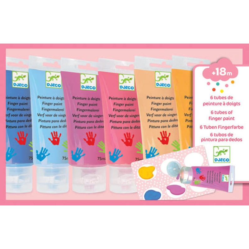 6 Finger Paint Tubes