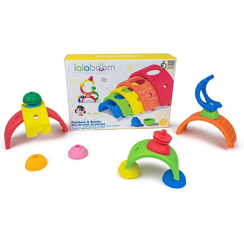 Lalaboom Rainbow & Beads – 13pcs