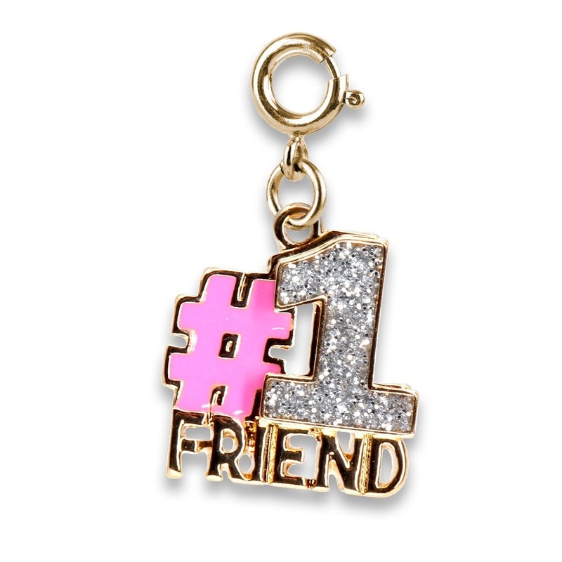 Charm It! Gold Glitter #1 Friends Charm