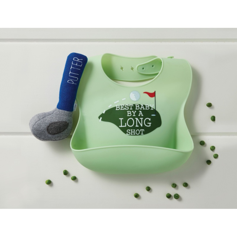 Golf Bib & Rattle Set