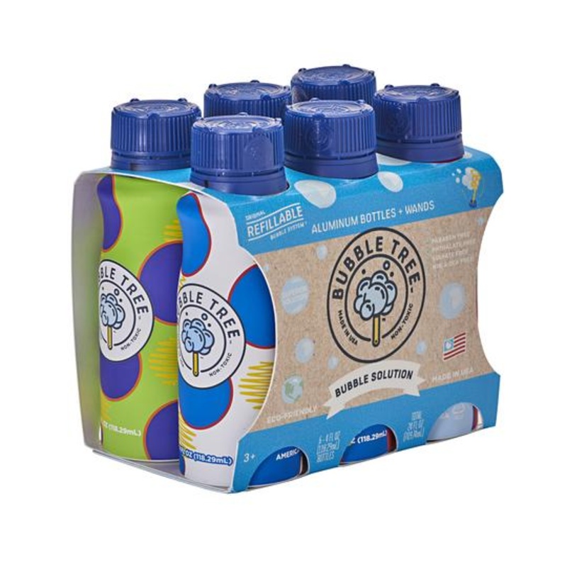 6 Pack Refillable Bubble Bottles