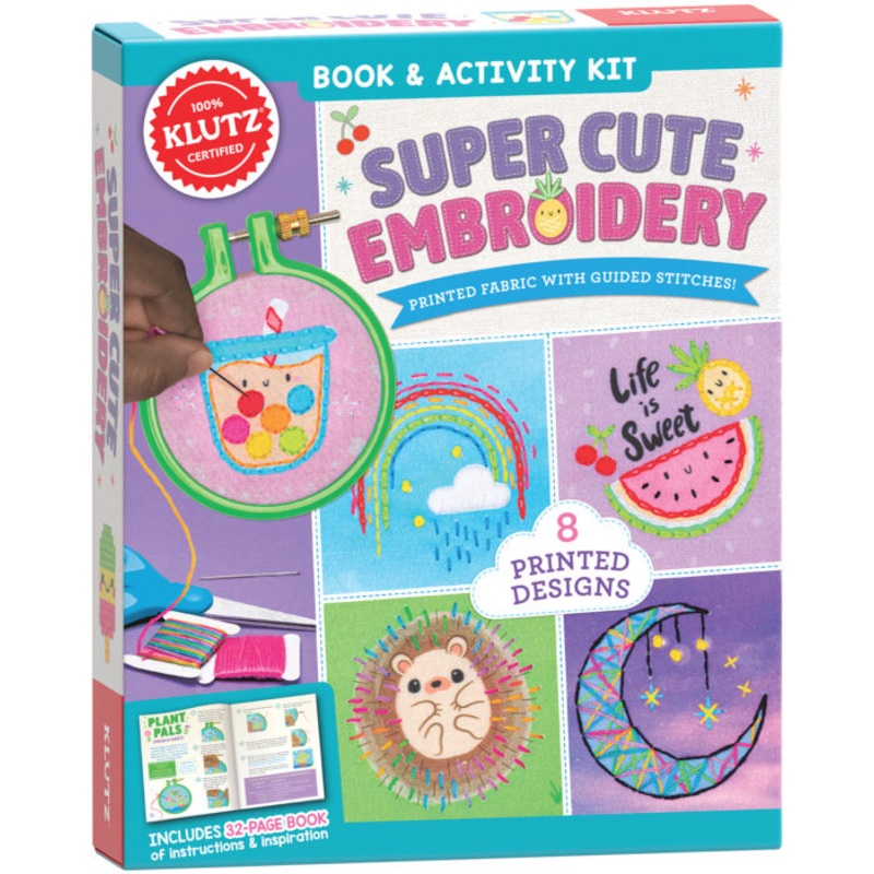 Super Cute Embroidery Book & Activity Kit