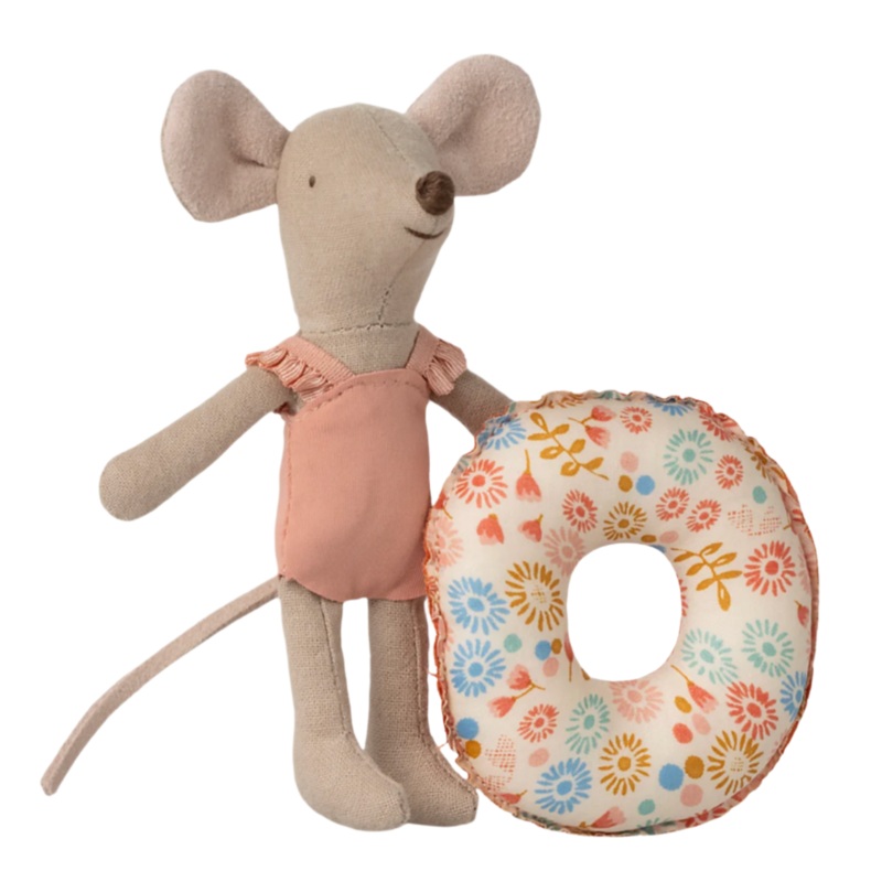 Beach Mouse w/Float, Little Sister-Multi Dot