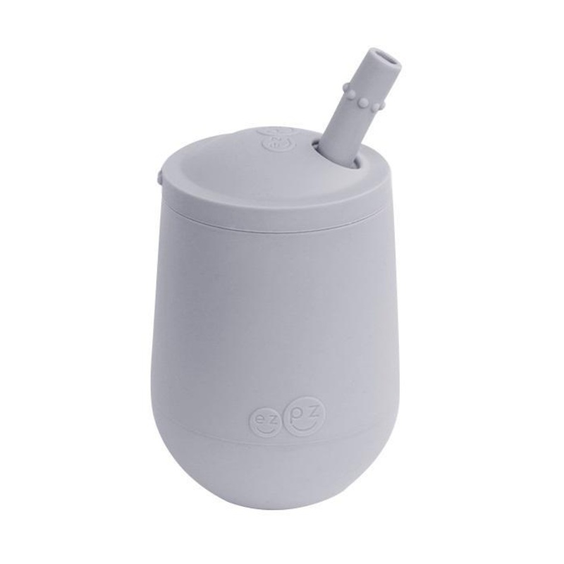 EzPz Mini Cup + Straw Training System (Pewter)