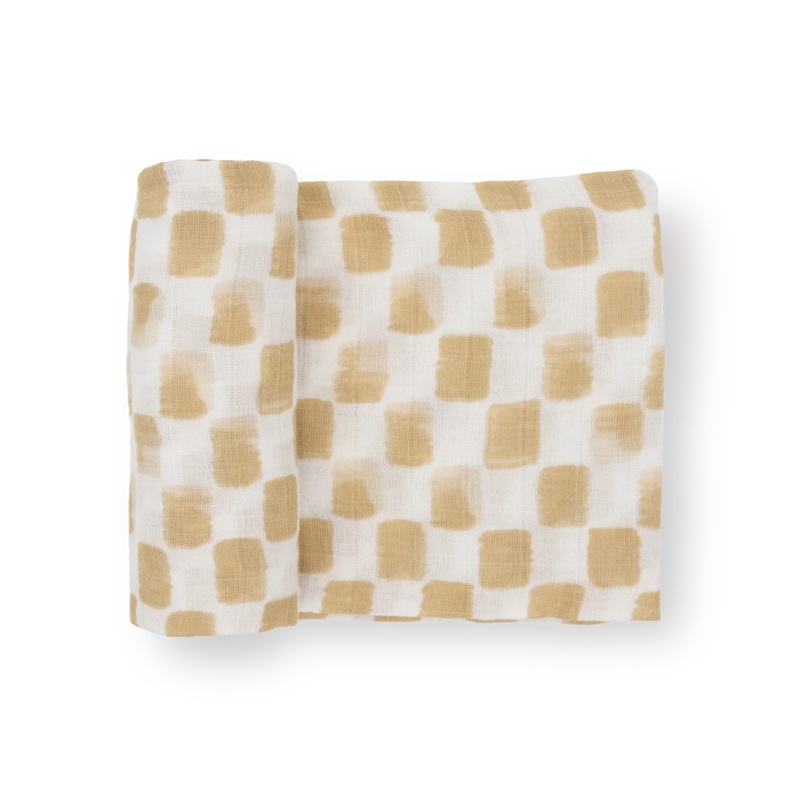 Little Unicorn Cotton Muslin Single Swaddle (Adobe Checker)