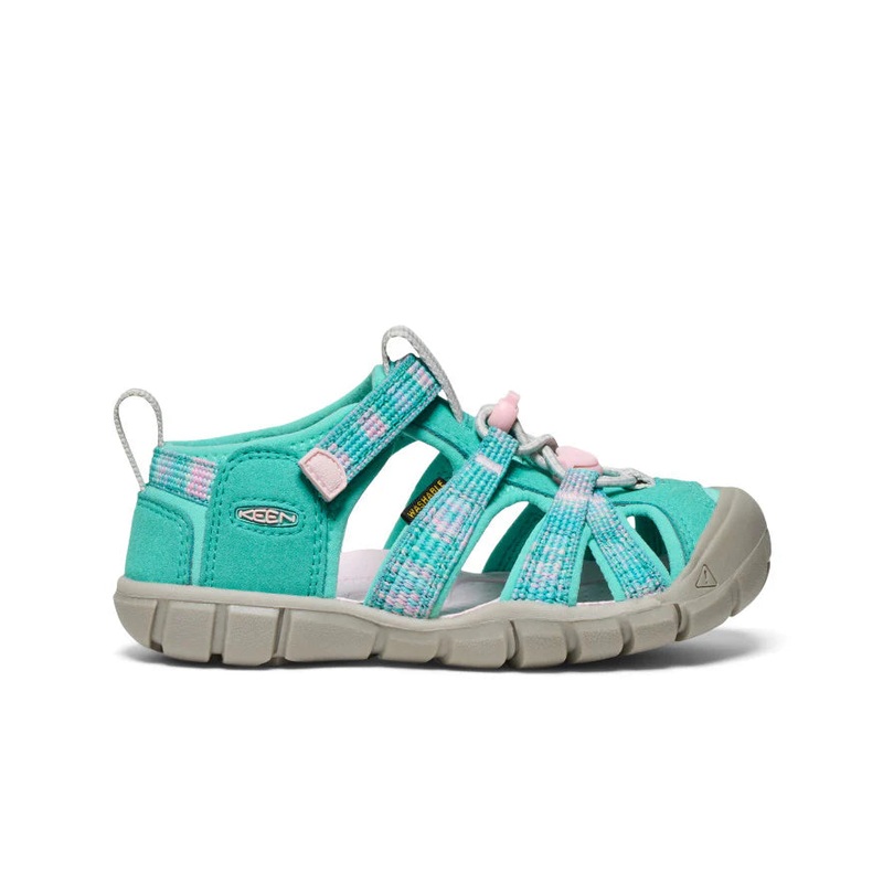 KEEN Little Kids’ Seacamp II CNX (Bright Aqua/Pink-A-Boo)