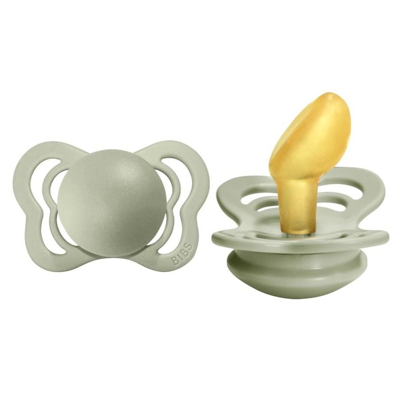 BIBS Couture Anatomical Latex Pacifier 2-Pack (Sage)