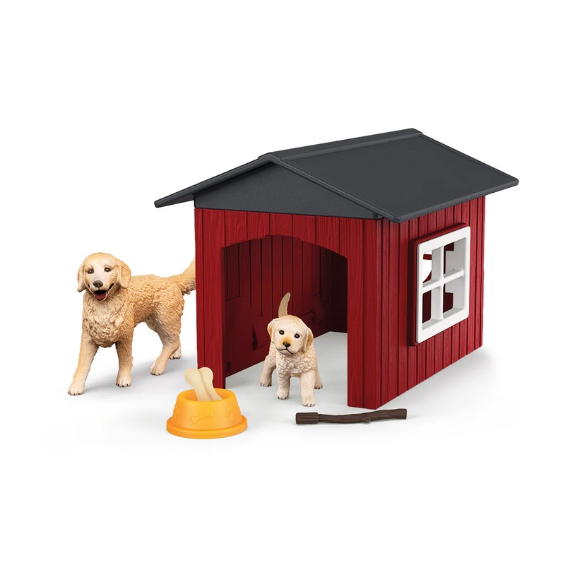 Schleich Dog Kennel with Golden Retrievers
