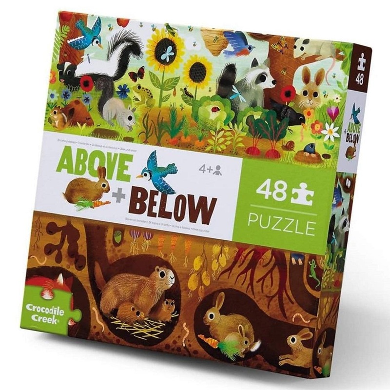 Crocodile Creek 48-Piece Above & Below Floor Puzzle (Backyard Discovery)