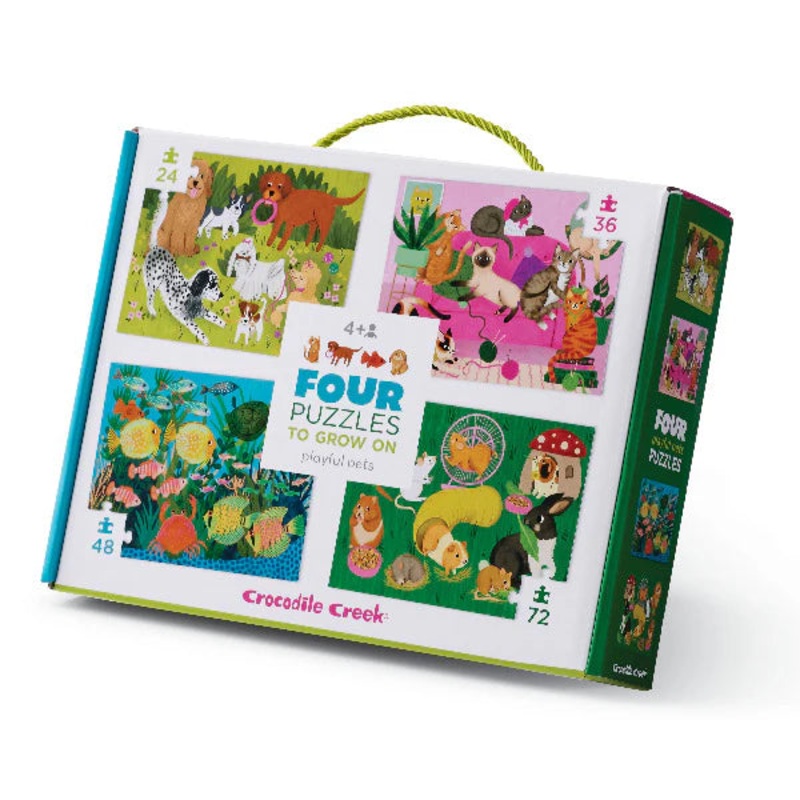Crocodile Creek Four Puzzles (Playful Pets)