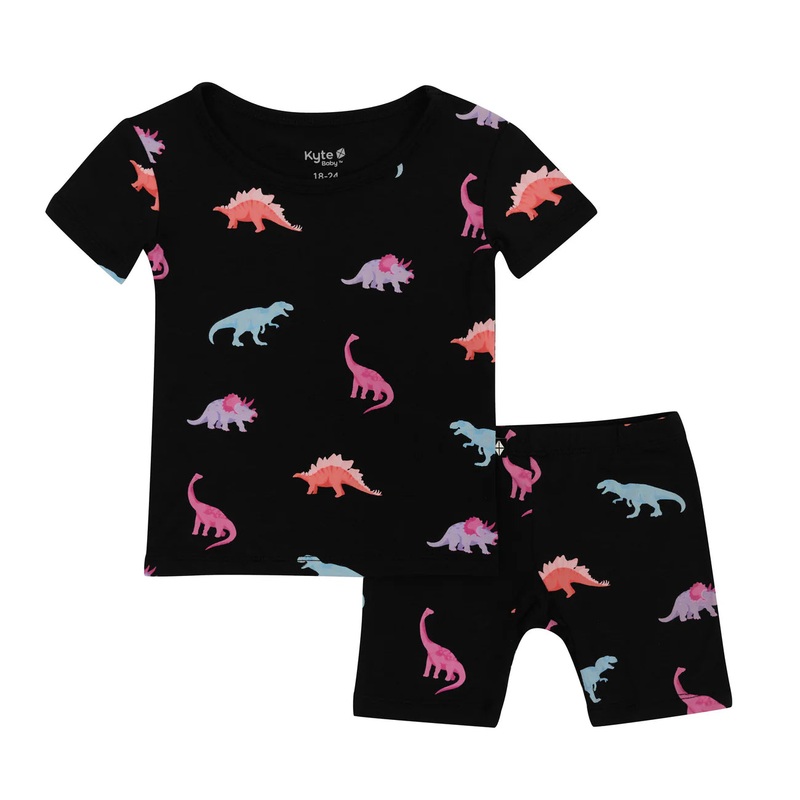 Kyte Baby Short Sleeve Pajamas (Midnight Roar)