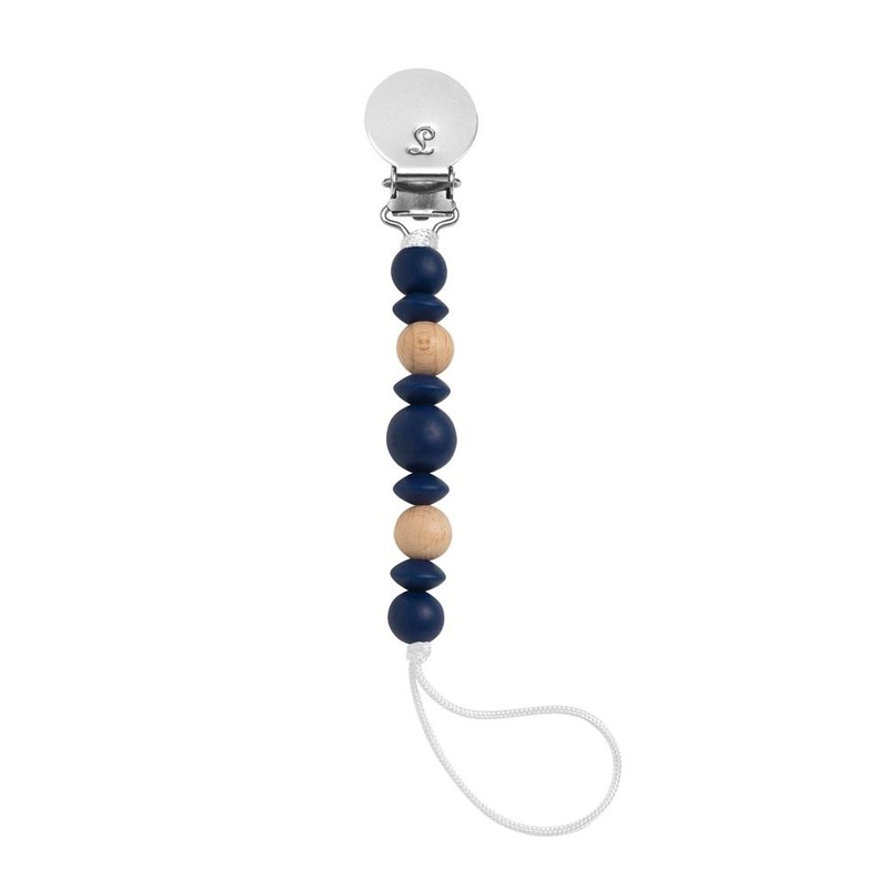 LouLou LOLLIPOP Luna Pacifier Clip (Navy)