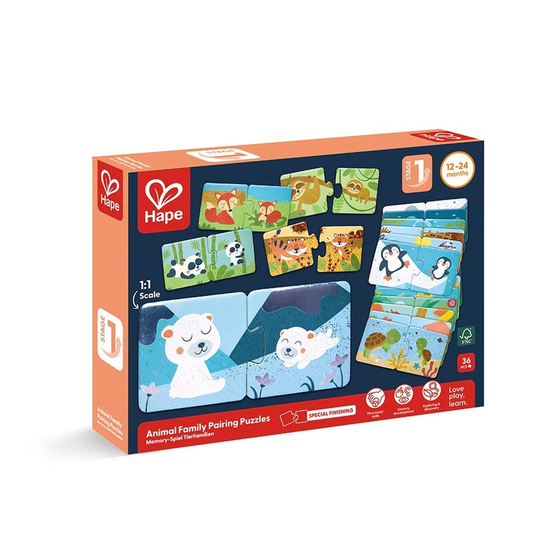 Hape Animal Family Pairing Puzzles