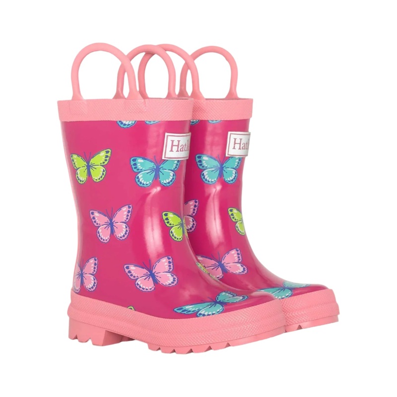 Hatley Rain Boots with Handles (Bold Butterflies)
