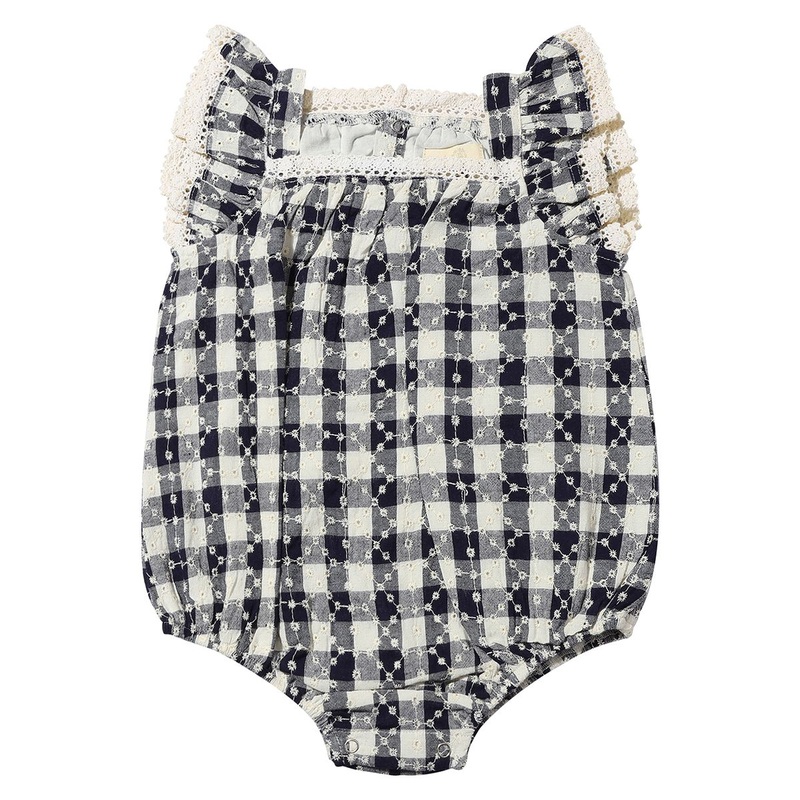 Vignette Charlotte Bubble (Navy Check Eyelet)