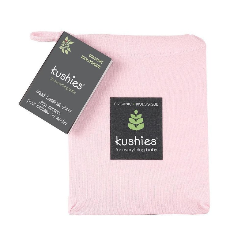 Kushies Organic Jersey Fitted Bassinet Sheet (Pink)