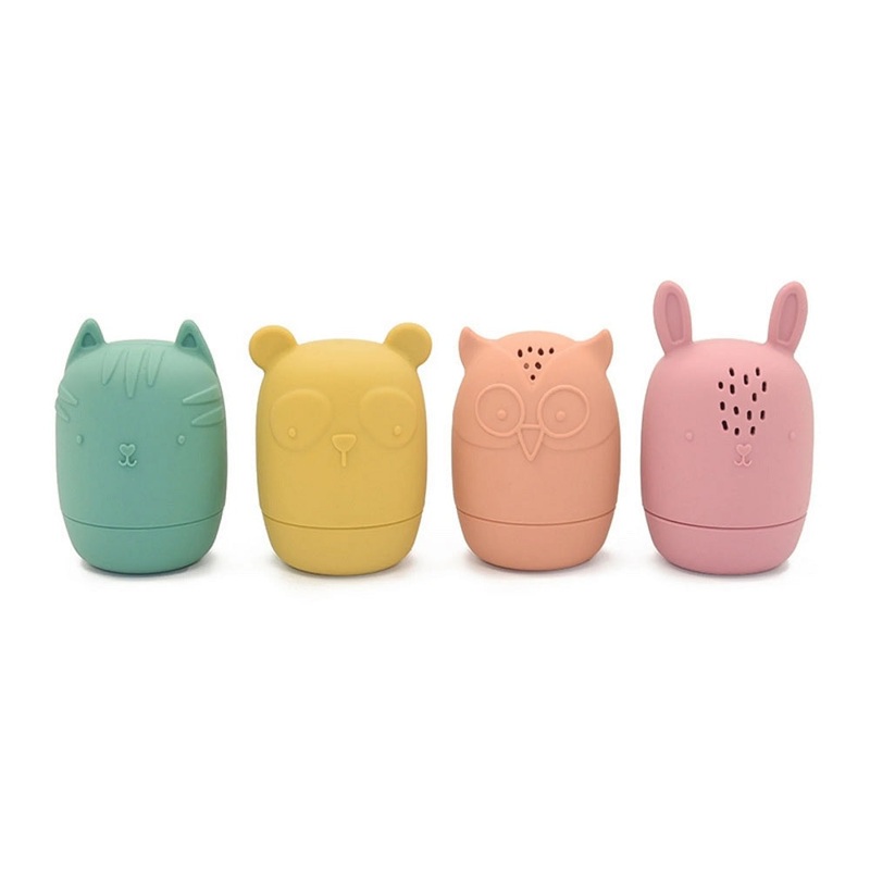 Kushies Silisqueeze Bath Toy 4-Pack (Multi)