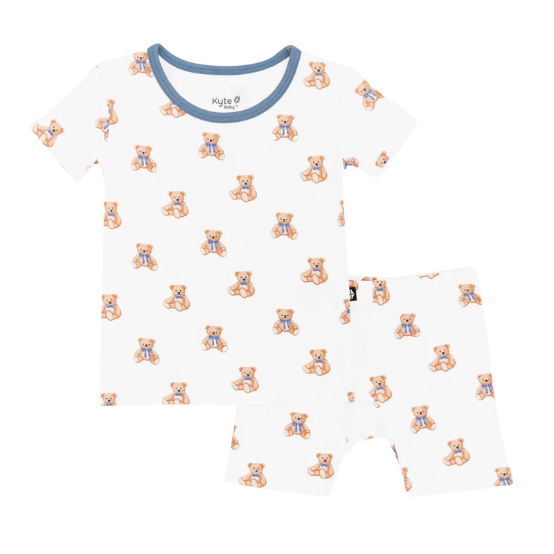 Kyte Baby Short Sleeve Pajamas (Teddy Bear)