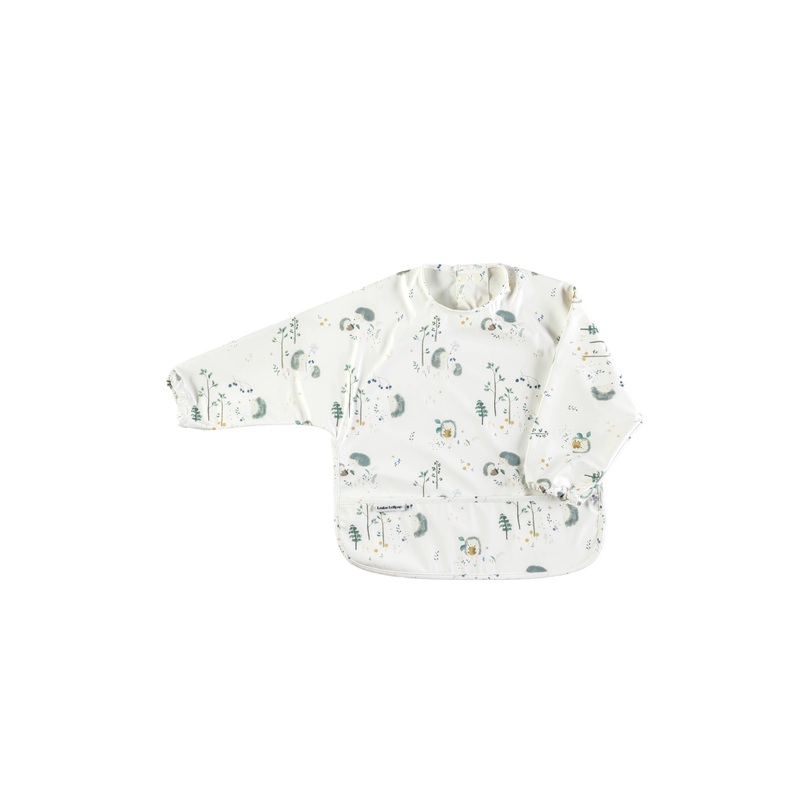LouLou LOLLIPOP Long Sleeve Bib (Hedgehogs)