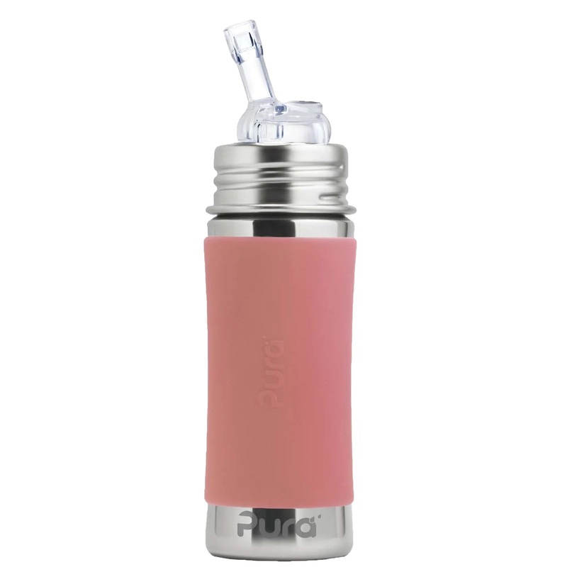 Pura 11oz Straw Bottle (Rose)