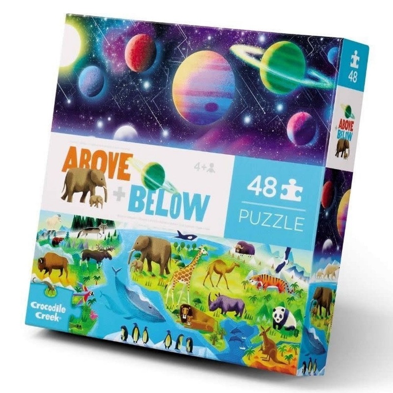 Crocodile Creek 48-Piece Above & Below Floor Puzzle (Earth & Space)