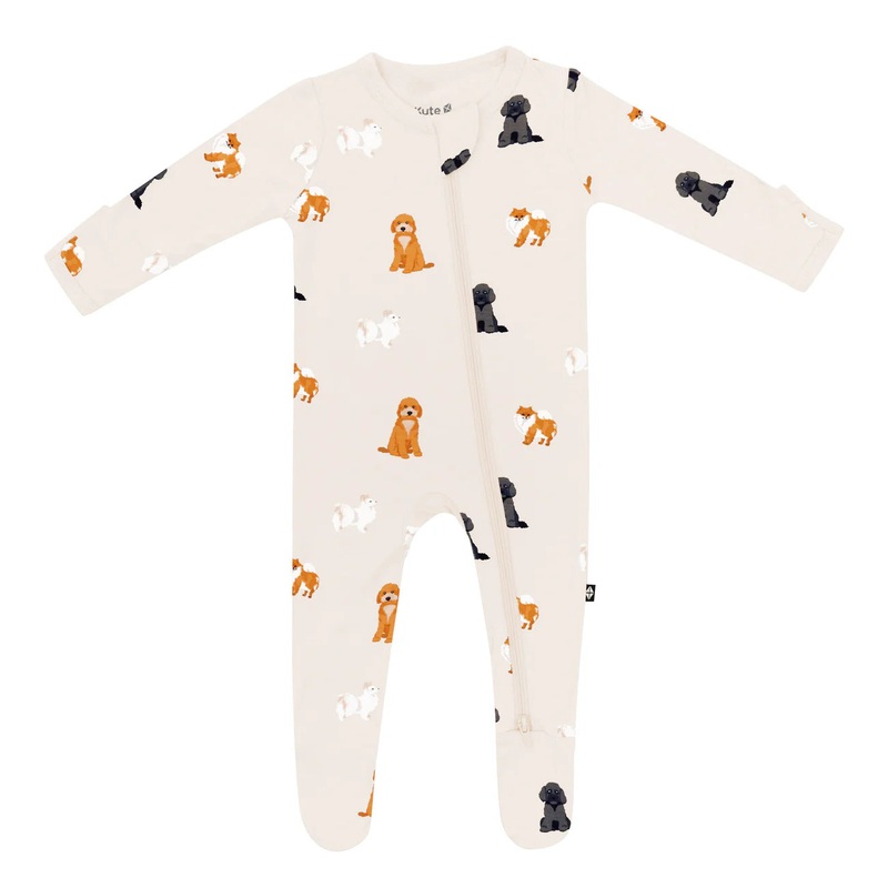 Kyte Baby Zippered Footie (Fluffy Dog)