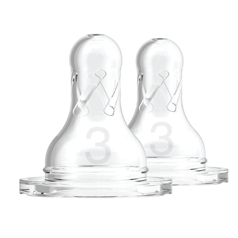 Dr. Brown’s Narrow Natural Flow Baby Bottle Nipples Level 3 (2-Pack)