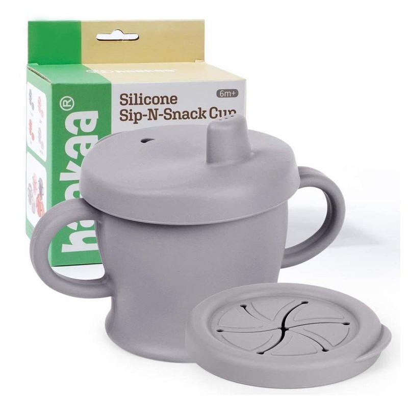 Haakaa Silicone Sip N Snack Cup (Sueva Grey)
