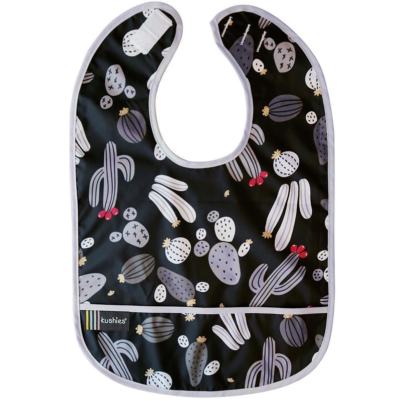 Kushies Cleanbib 6-12 Months (Black Cactus)