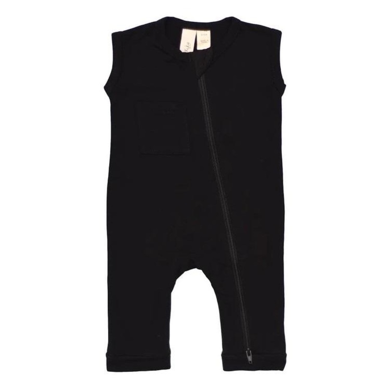 Kyte Baby Sleeveless Zippered Romper (Midnight)