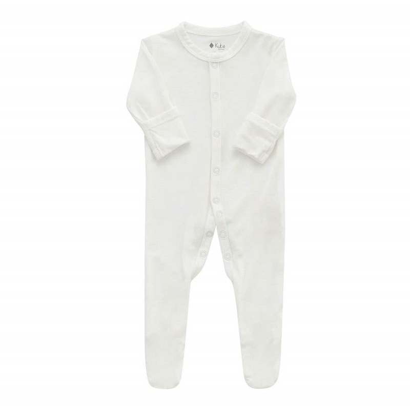 Kyte Baby Snap Footie with Fold Over Mittens (Cloud)