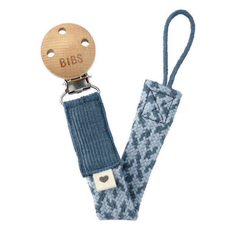 BIBS Paci Braid (Petrol/Baby Blue)