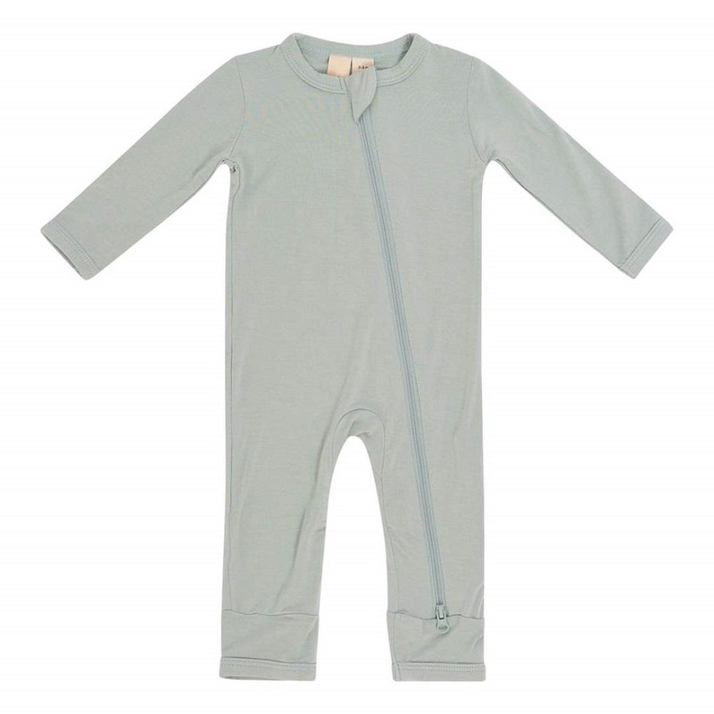 Kyte Baby Long Sleeve Zippered Romper (Sage)