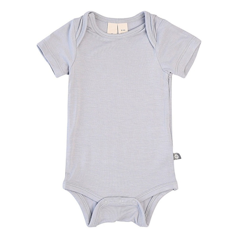 Kyte Baby Short Sleeve Bodysuit (Storm)