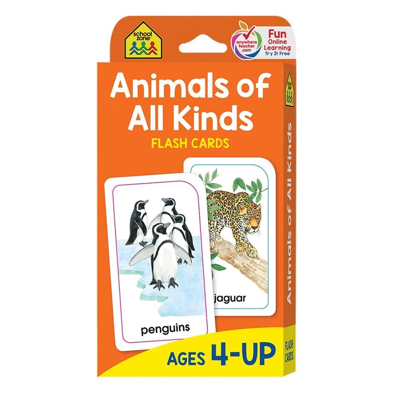 School Zone Flash Cards (Animals of All Kinds)