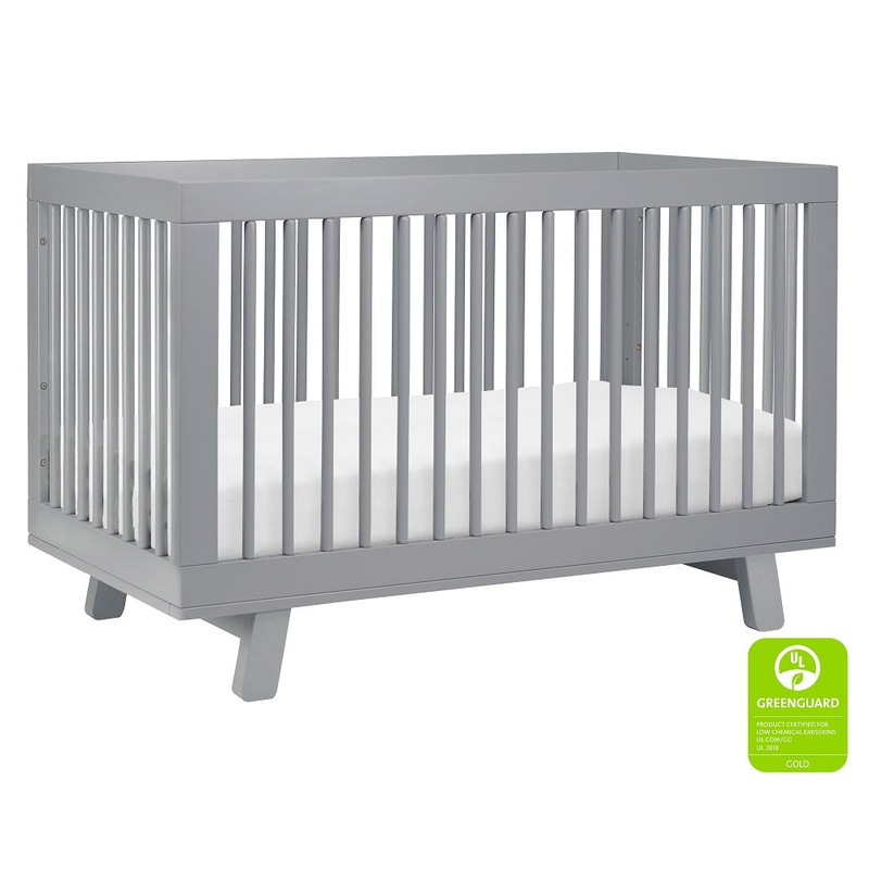 Babyletto Hudson 3-in-1 Crib with Toddler Bed Conversion Kit (Grey) IN-STOCK