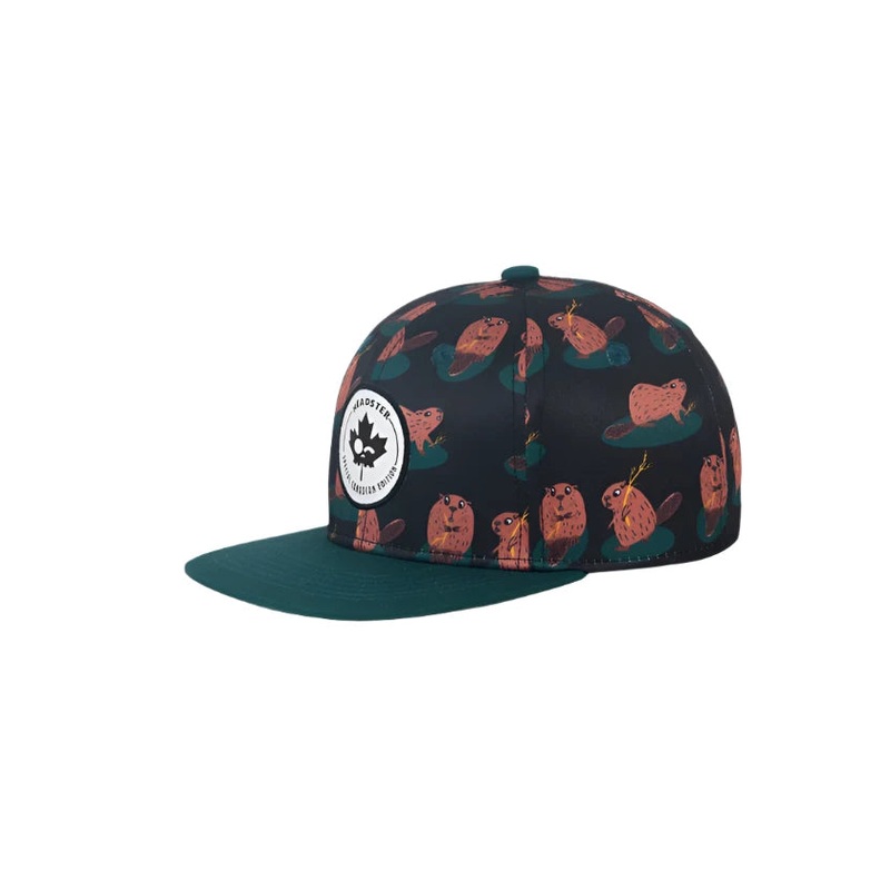 Headster Kids Snapback Cap Beaver Tail (Black)