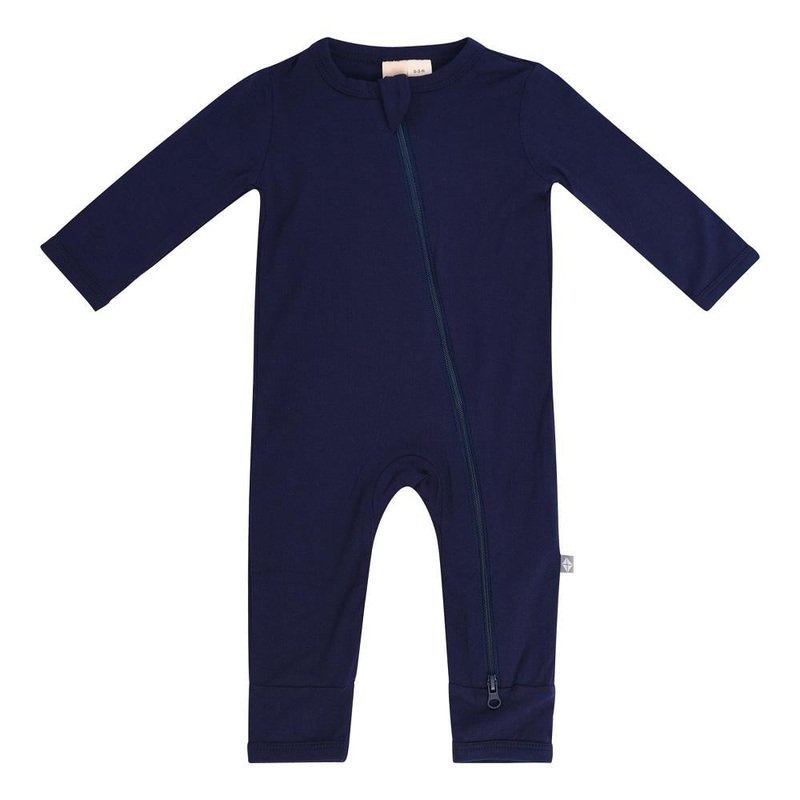 Kyte Baby Long Sleeve Zippered Romper (Navy)