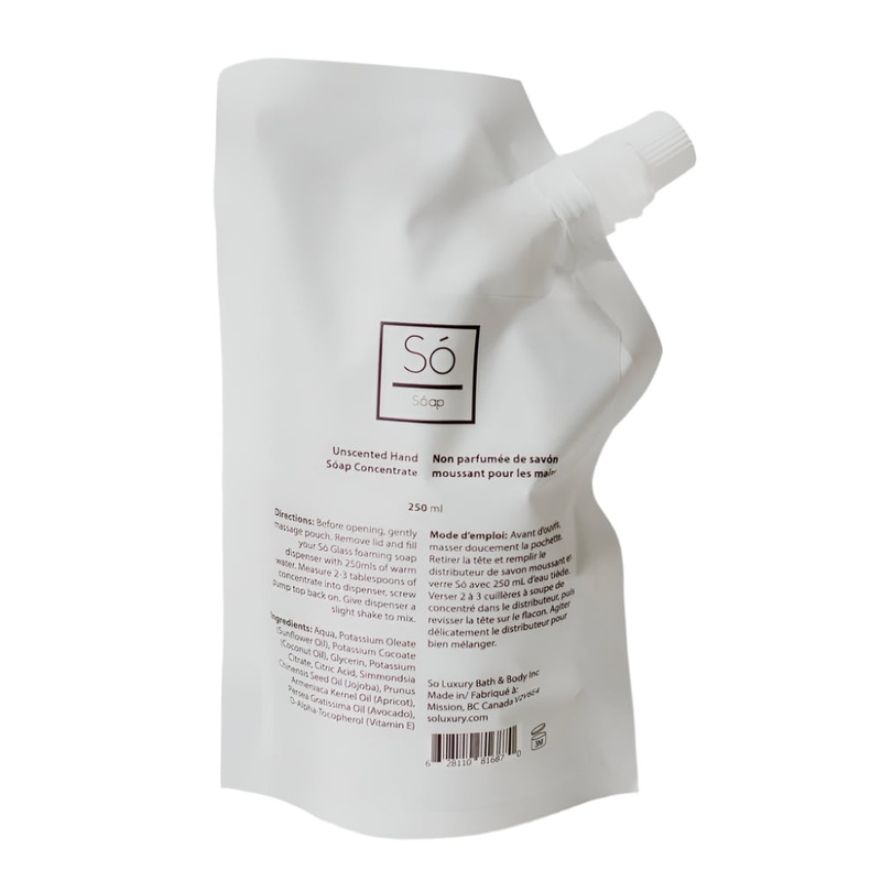 So Luxury Foaming Hand Soap Concentrate (Unscented) – FINAL SALE