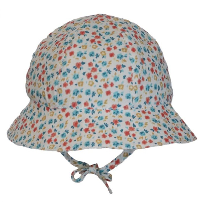 Calikids S2320 Cotton Baby Bow Hat (Floral)