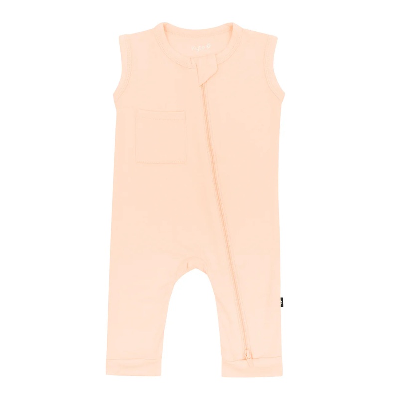 Kyte Baby Sleeveless Zippered Romper (Canyon)