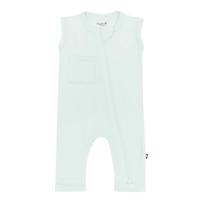 Kyte Baby Sleeveless Zippered Romper (Dew)