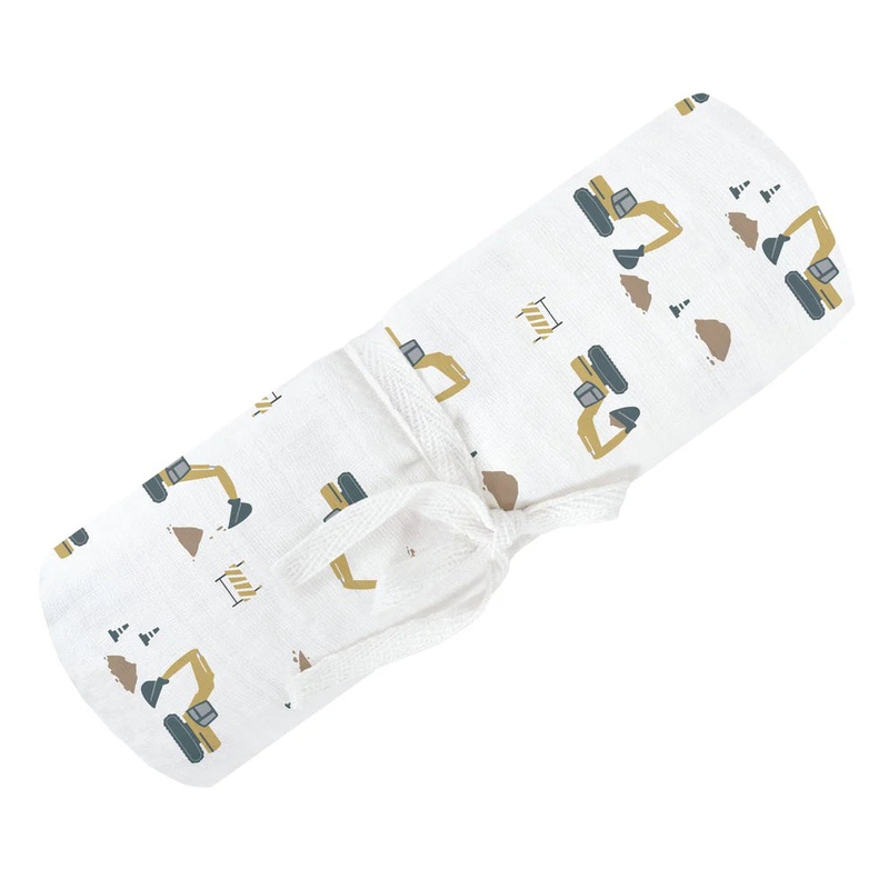 Perlimpinpin Cotton Muslin Single Swaddle (Excavators)