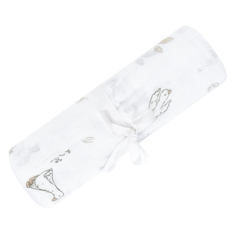 Perlimpinpin Cotton Muslin Single Swaddle (Goose)