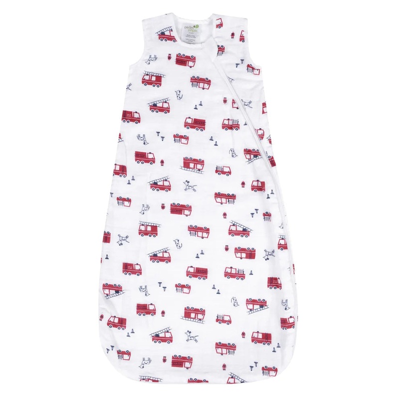 Perlimpinpin Cotton Muslin Sleep Bag 0.7 TOG (Fire Trucks)