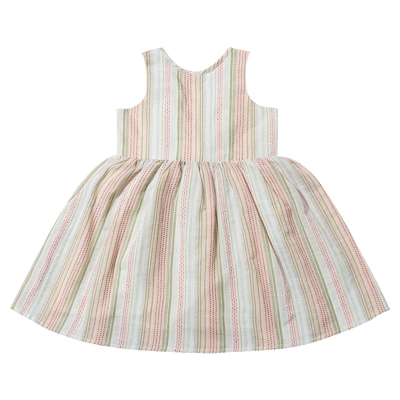 Vignette Jewel Dress (Pink Multi-Stripe)