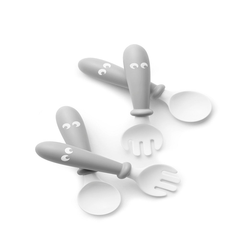 Baby Bjorn Baby Spoon & Fork 4-Piece Set (Grey)
